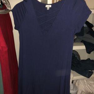 Blue T-shirt dress